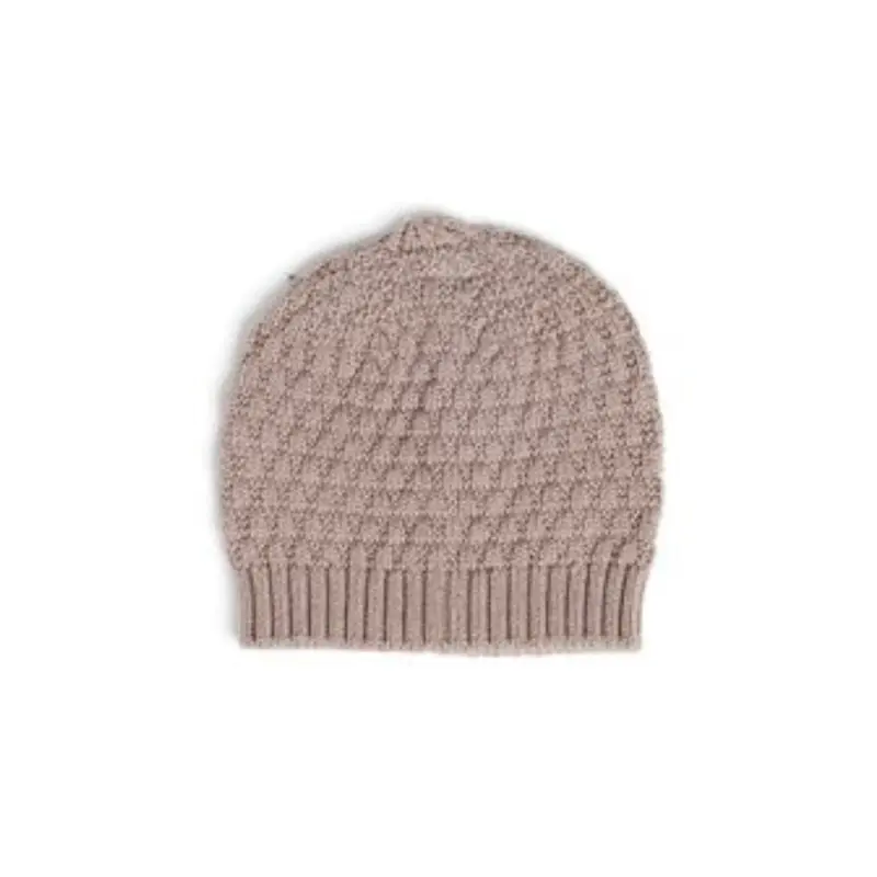 Gebreid mutsje - Merino wol - Poeder roze - Smallstuff