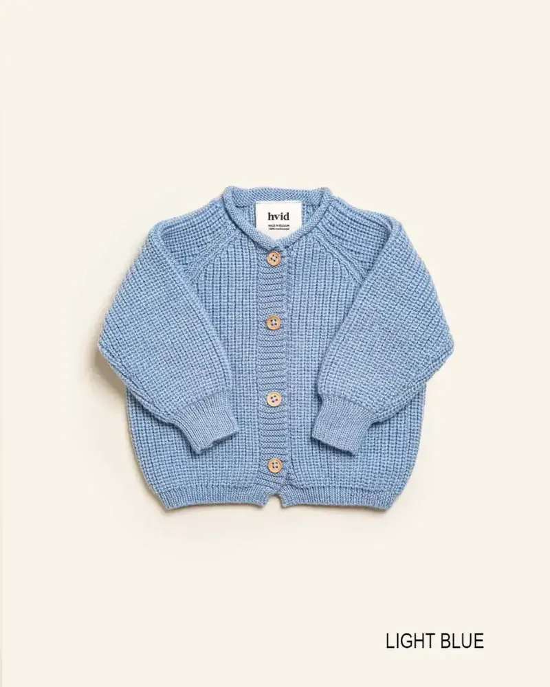 Gebreid vest Inga - Seamless cardigan – Merinowol – HVID