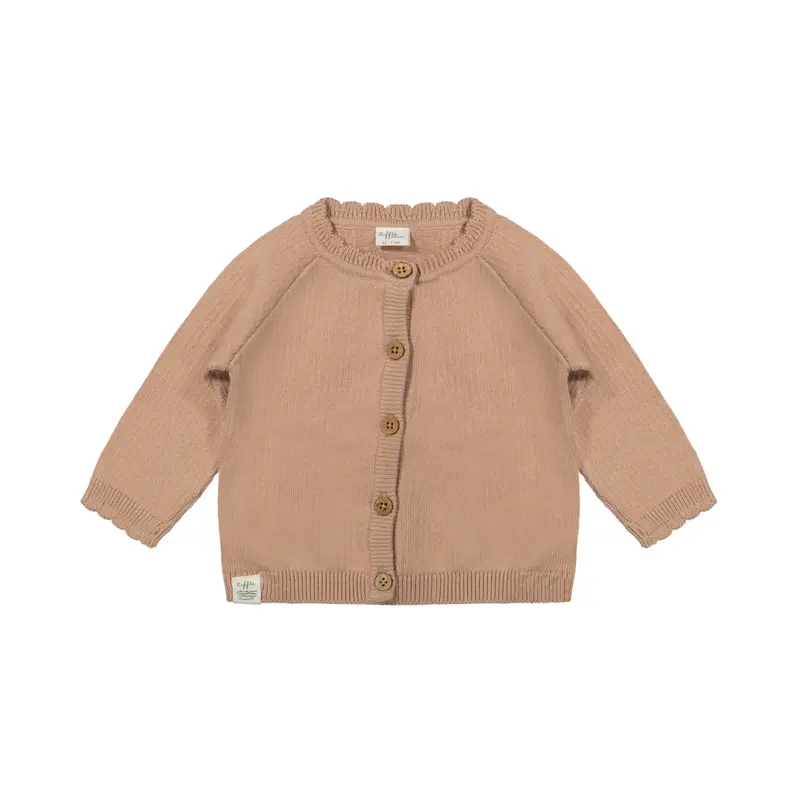 Gebreid vestje - Cardigan Cash Knit Pink - Biologisch katoen - Riffle Amsterdam