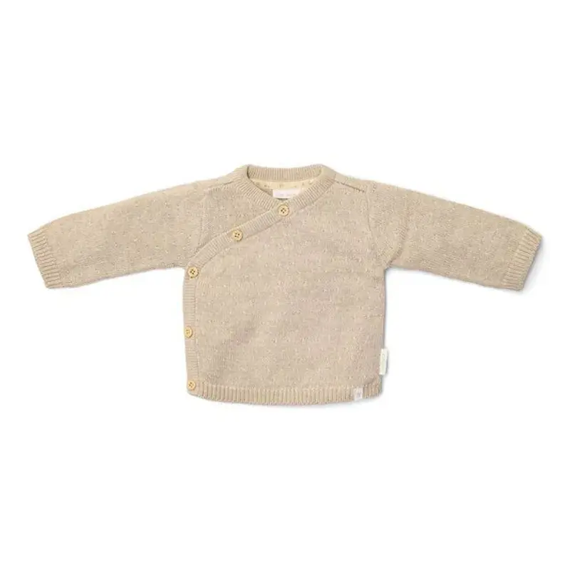 Gebreid Vestje Overslag - Beige