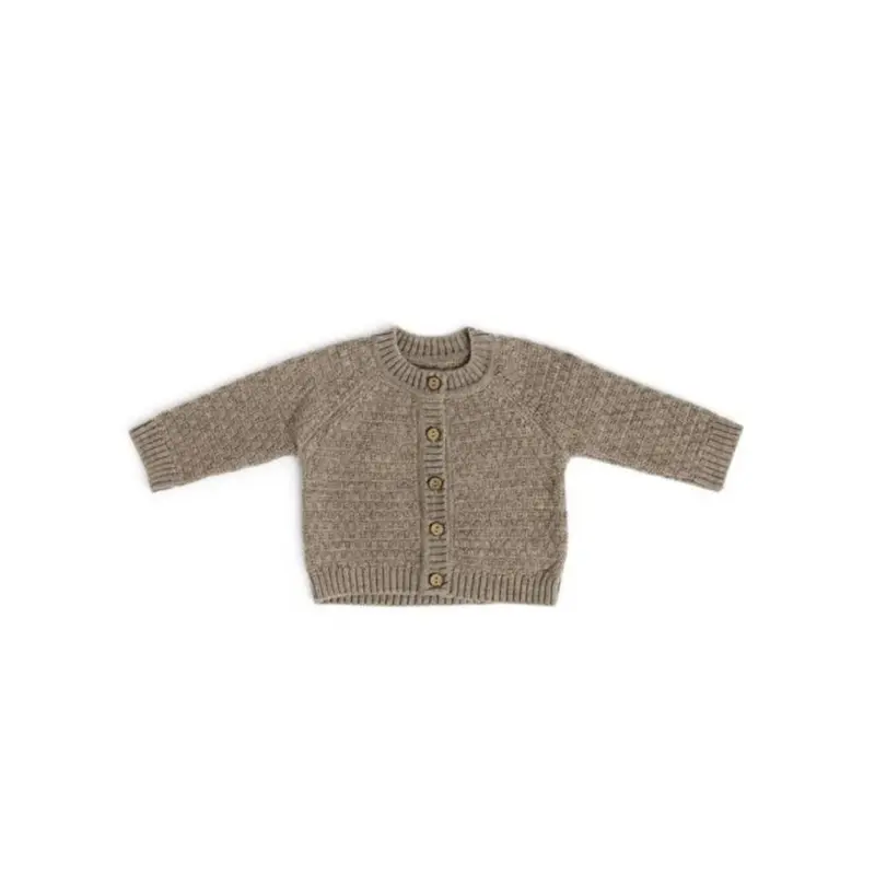 Gebreid vestje - Square knit - Merino wol - Bruin - Smallstuff