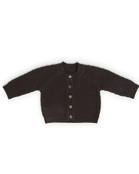 Gebreid vestje - Square knit - Merino wol - Donkerbruin - Smallstuff