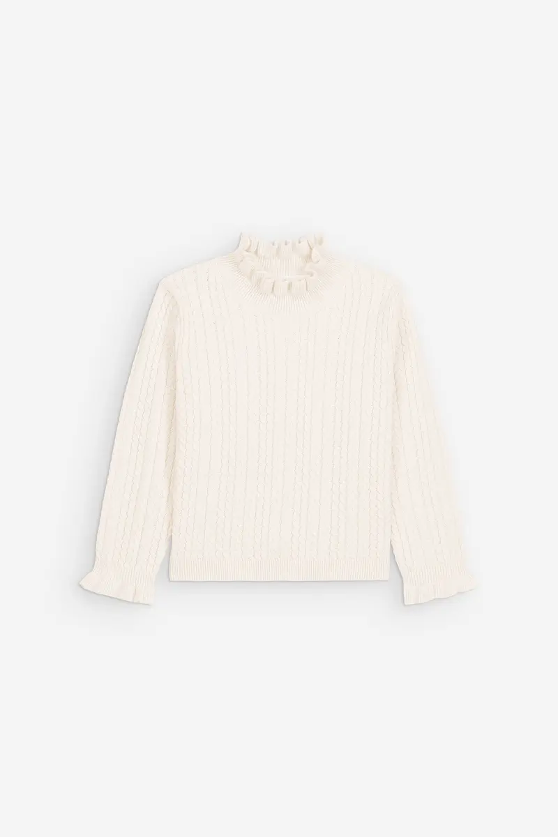 Gebreide trui Java - Katoen & wol - Cream - Louise Misha