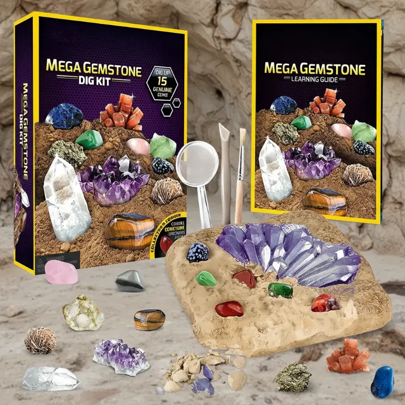 Gemstone Dig Kit – Discover & Learn – Crystal Digging Kit