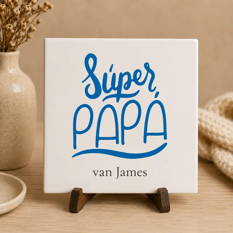 Gepersonaliseerde tegel - Super papa van