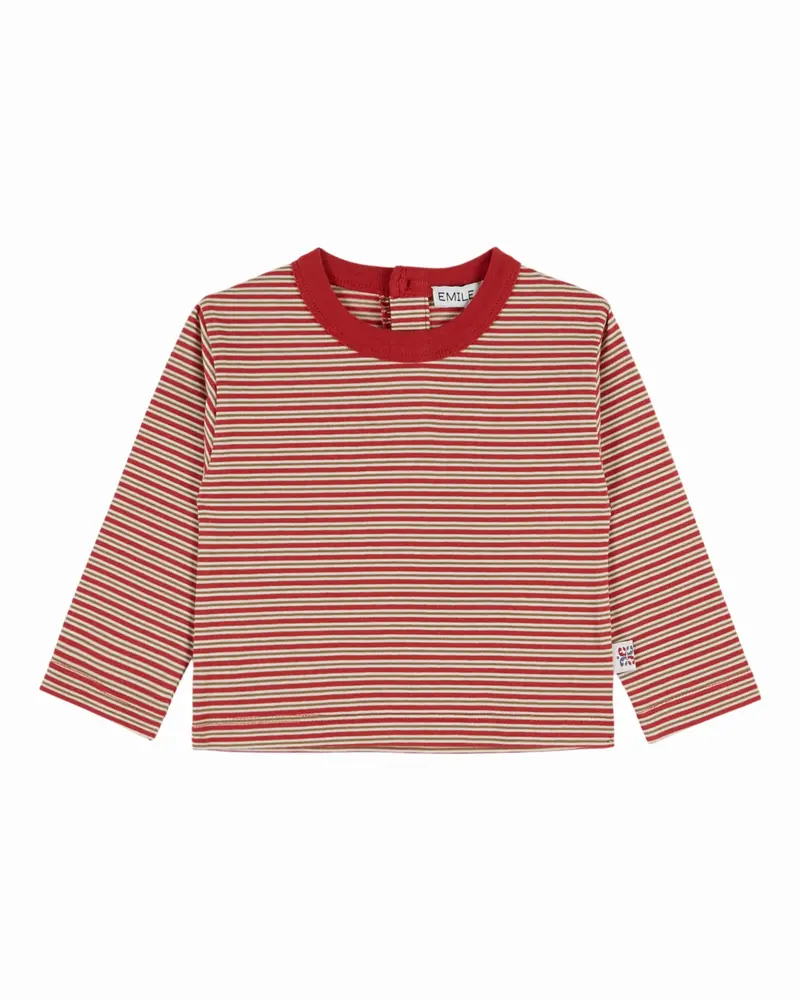 Gestreepte longsleeve – Feu – Biologisch katoen - Emile et Ida