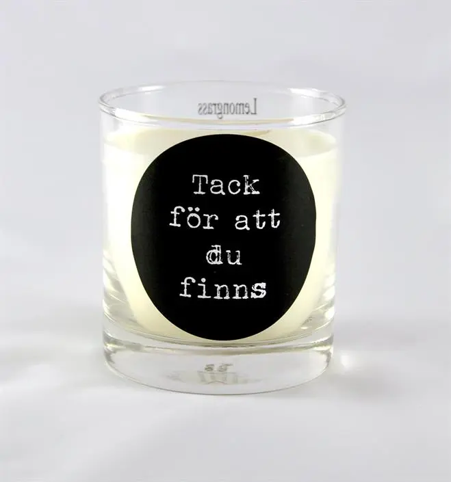 Geurkaars / Doftljus, Tack för att du finns - Mellow Design
