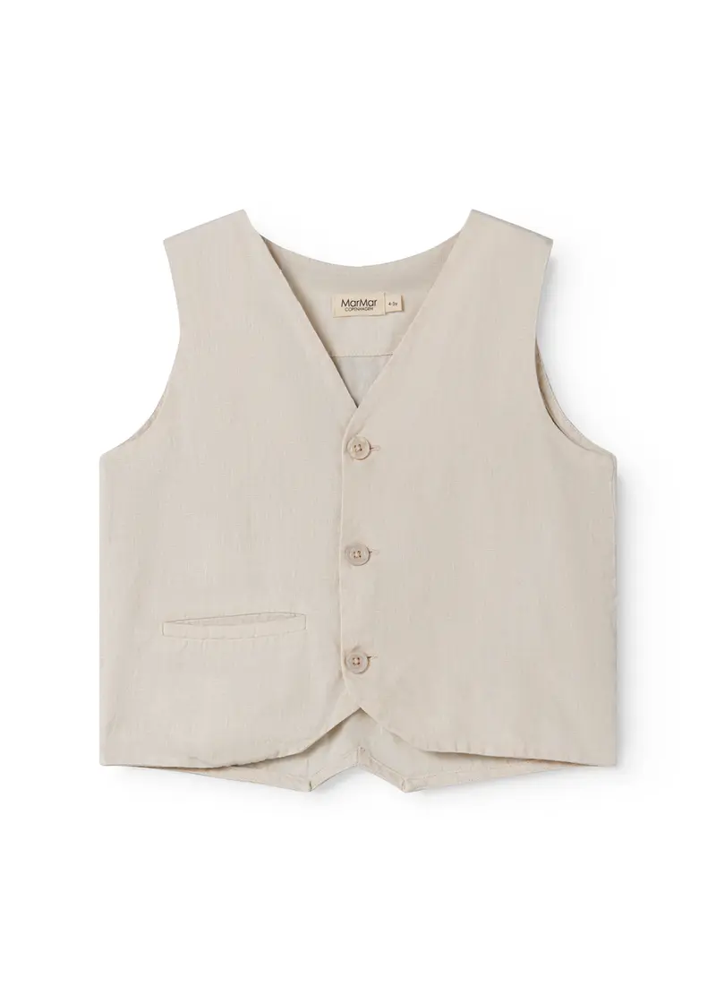 Gilet Jalfa - Linnen - Kit/Beige - MarMar Copenhagen