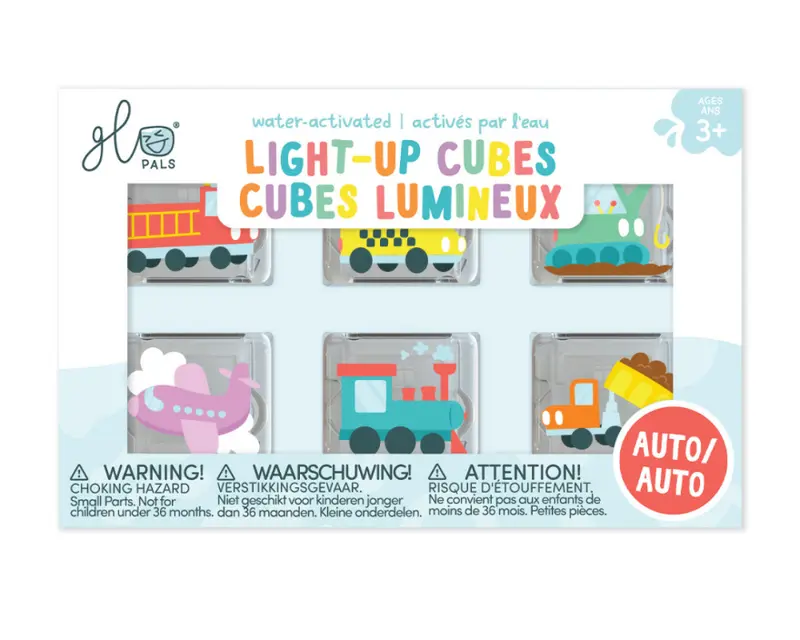 Glo Pals light up cubes auto 6 stks 3 jr+