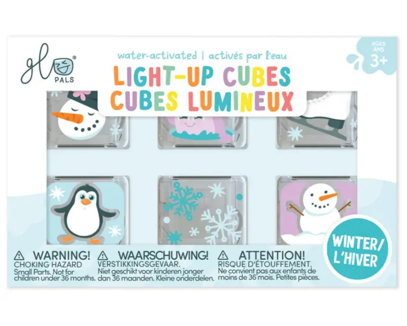 Glo Pals light up cubes winter 6 stks 3 jr+