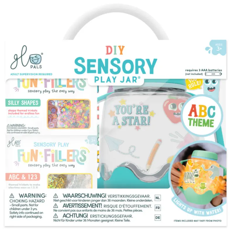 Glo Pals sensory jar DIY set abc 3 jr+