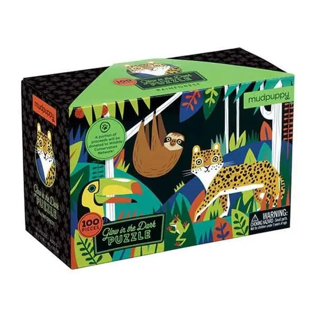 Glow in the dark puzzel rainforest Mudpuppy
