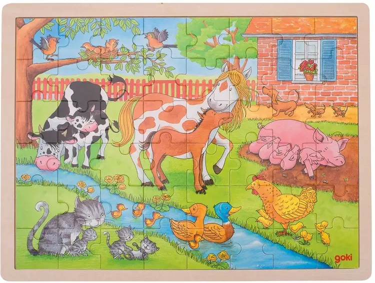 Goki Puzzel - Leven op de boerderij - 48 stukjes