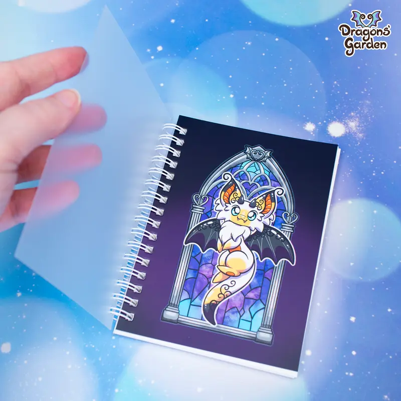 Gothic Window Bat Dragon | A6 Reusable Sticker Book