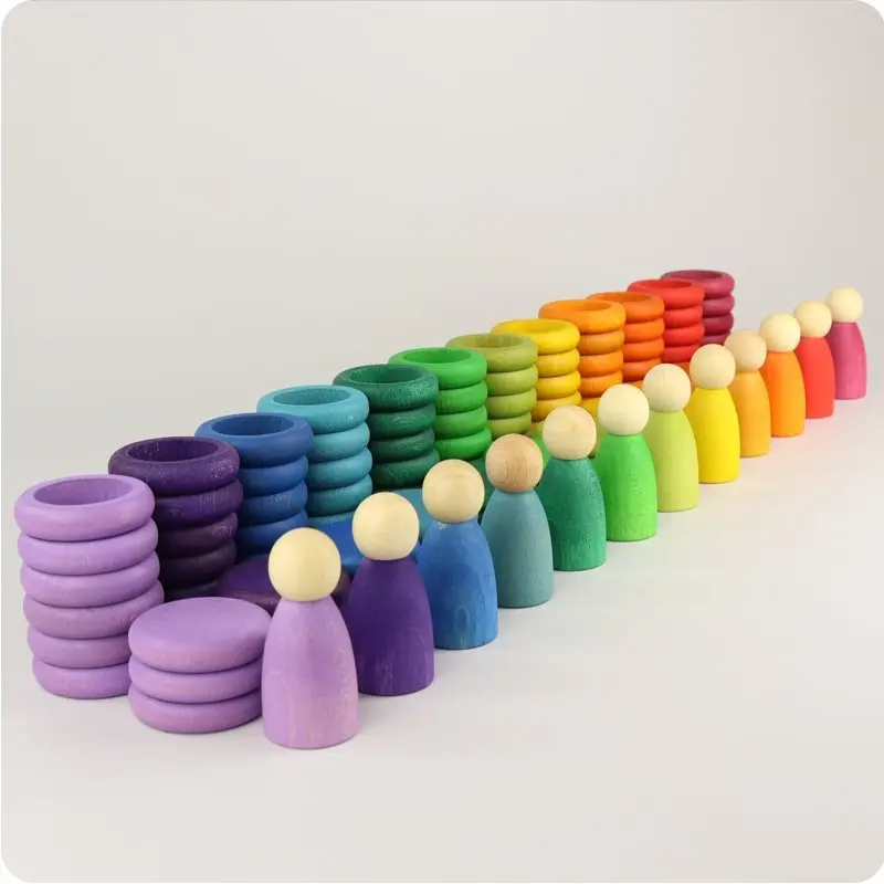 Grapat Ahşap Nins® CARLA - Figürler, Halkalar ve Diskler (120 parça)