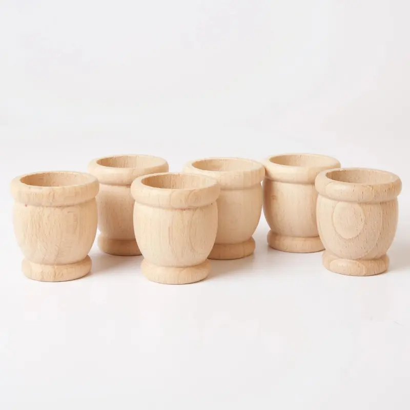Grapat Mates (6 Adet) - Doğal Ahşap