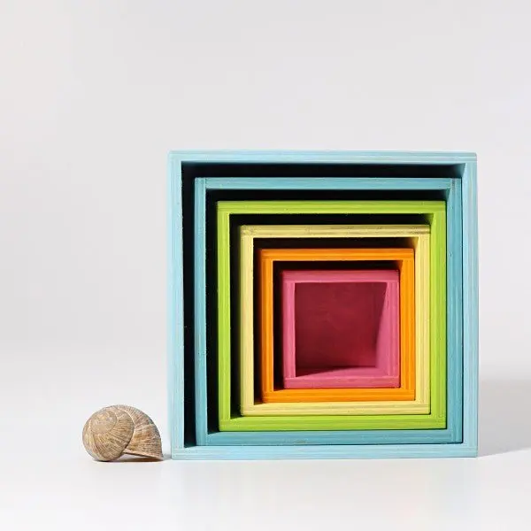 Grimms iç içe geçebilir kutular - Pastel Renkleri Büyük Set
