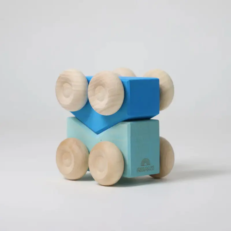 GRIMMS stapel auto's blauw 0 mnd+