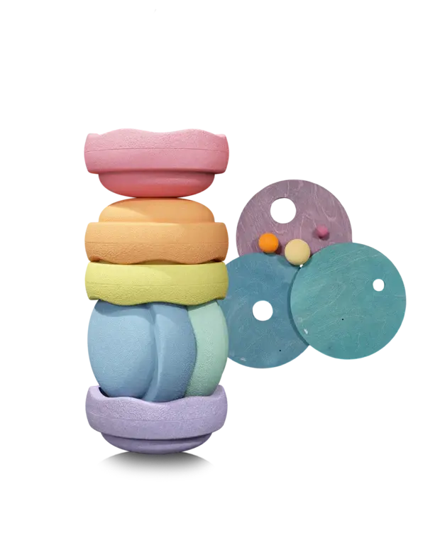 Grimms x Stapelstein Rainbow Pastel Set