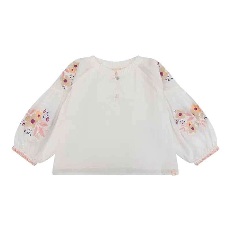 Guusje blouse pink flower Navy Natural