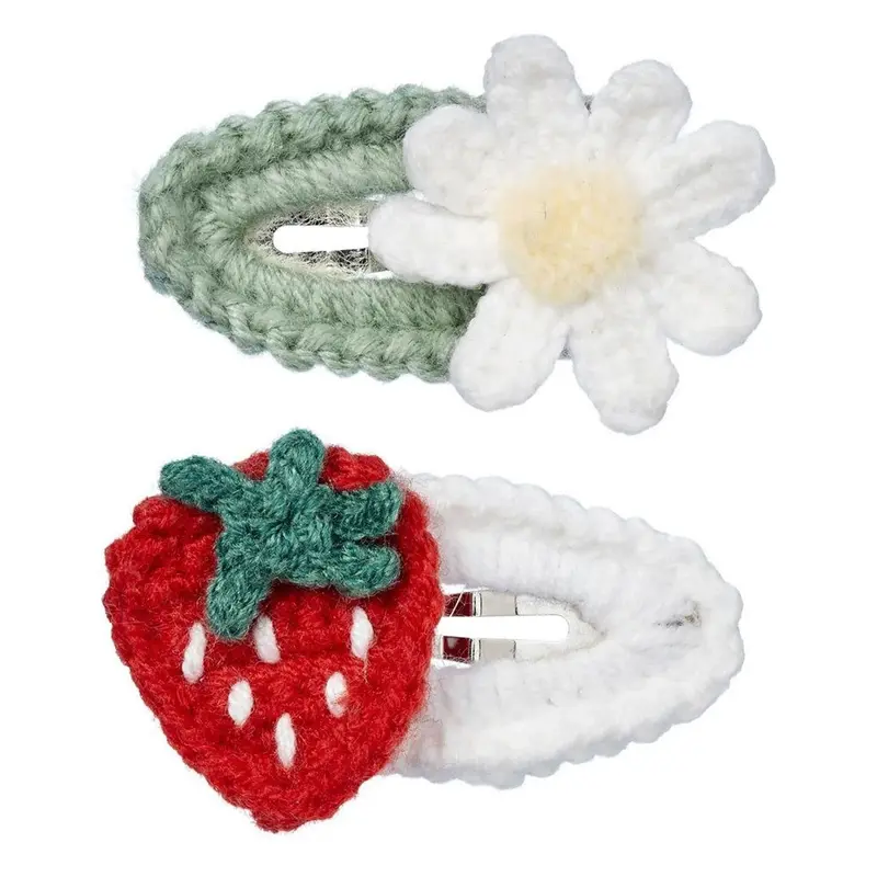 Haarclipjes Vivy Aardbei/Bloemetjes