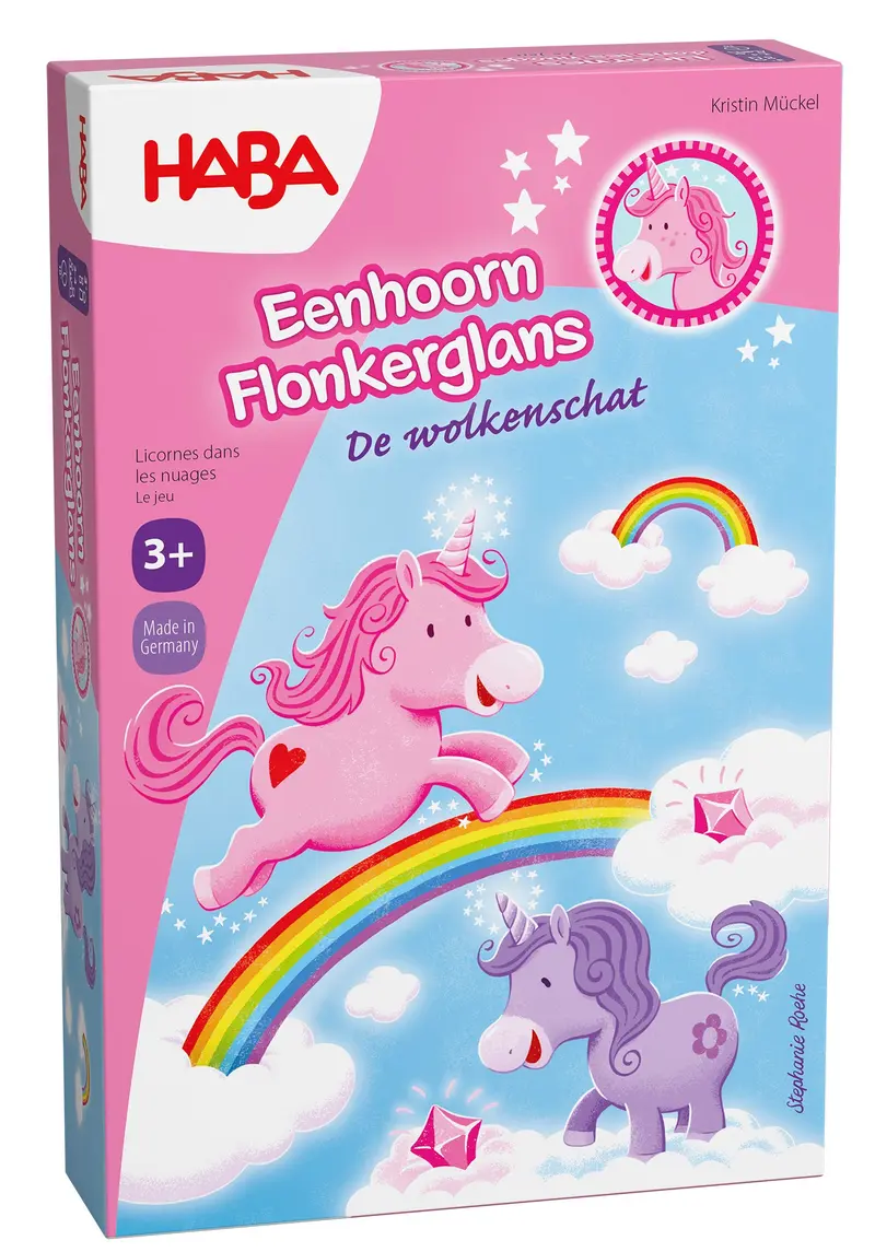 HABA Eenhoorn Flonkerglans – De Wolkenschat Bordspel