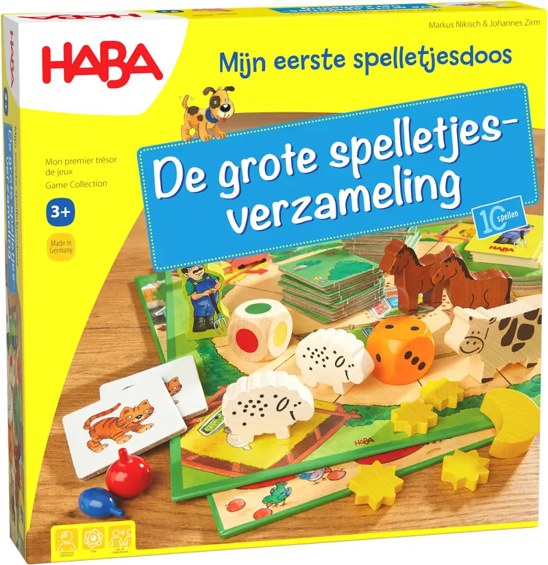 HABA Mijn Eerste Spelletjesdoos – Grote Spellenverzameling Bordspel