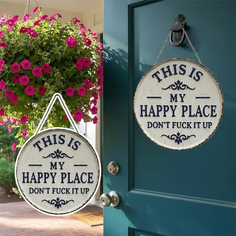 HappyPlace™ – Grappige tuin- & deurbord