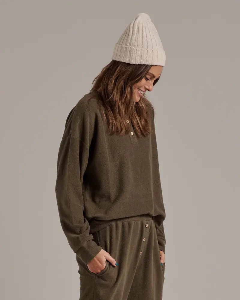 Henley sweatshirt army