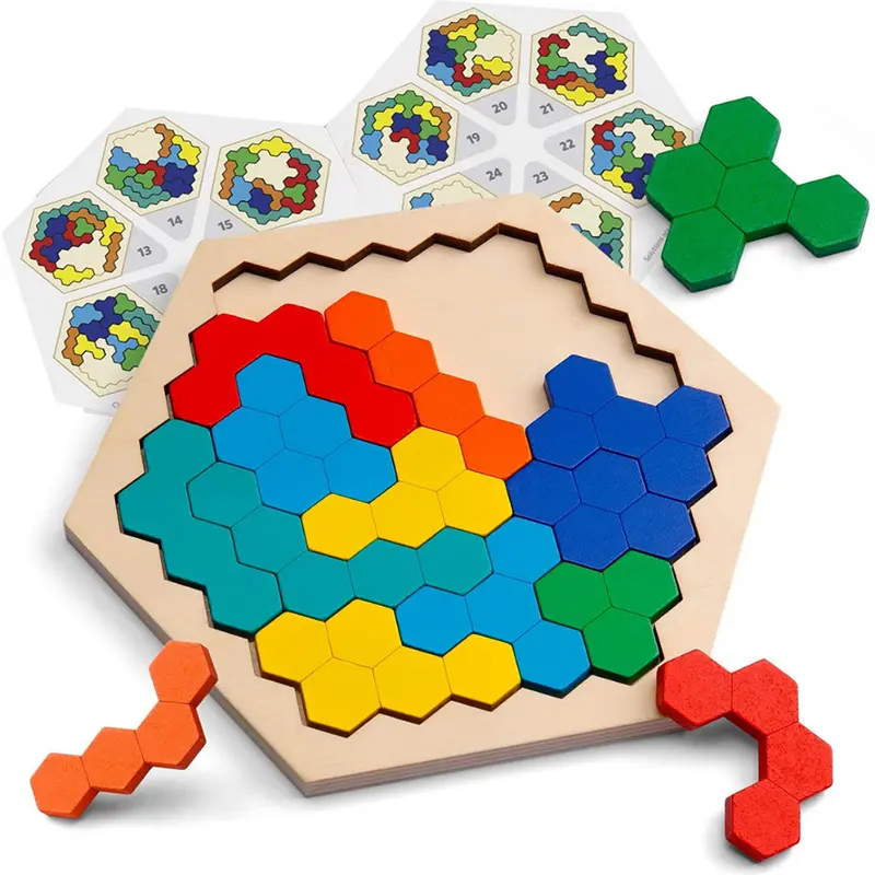 Hexagon Puzzle - Uendelige løsninger - Geometrisk puslespill