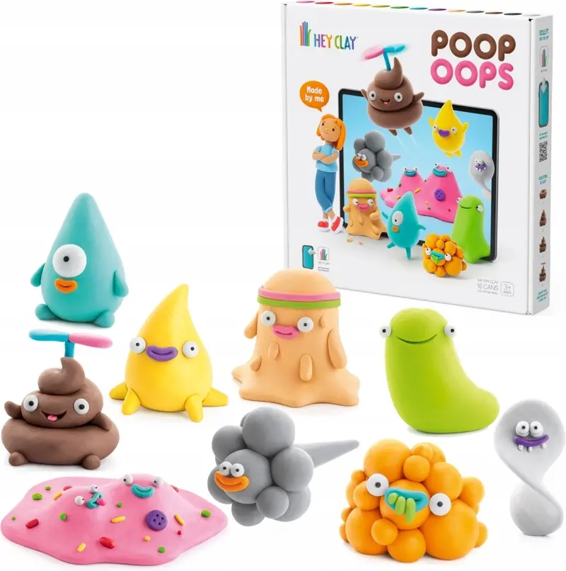 Hey Clay PoopOops  - 16 potjes boetseerklei