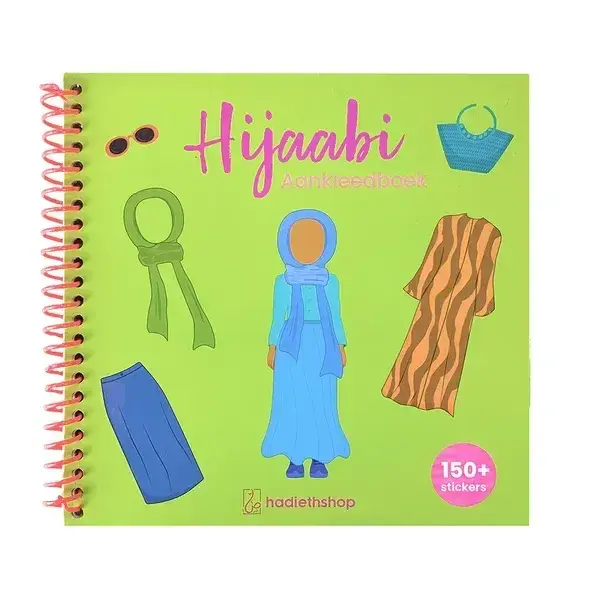 Hijaabi aankleedboek groen + 150stickers
