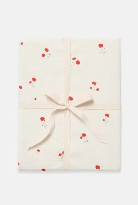 Hoeslaken - Seersucker Fitted Sheet Junior - 70x140 - Biologisch katoen - Poppy - Garbo & Friends