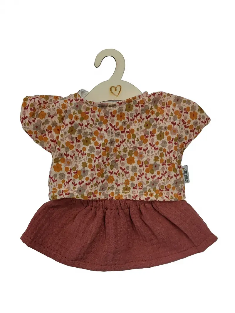 Hollie poppenrok en shirt blush happy flower