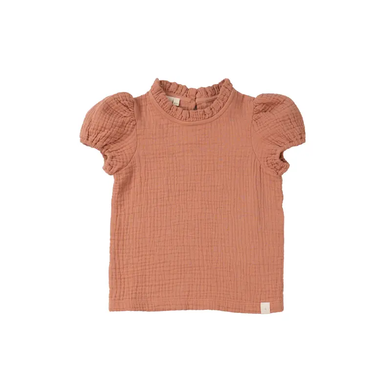 Holly top orange mousseline Navy Natural
