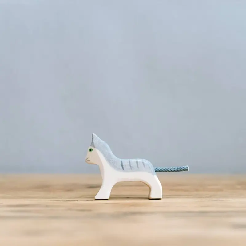 Holztiger Ahşap Oyuncak Gri Küçük Kedi