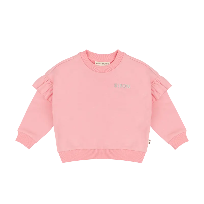 House of Jamie Frill Sweatshirt Poppy Peony
