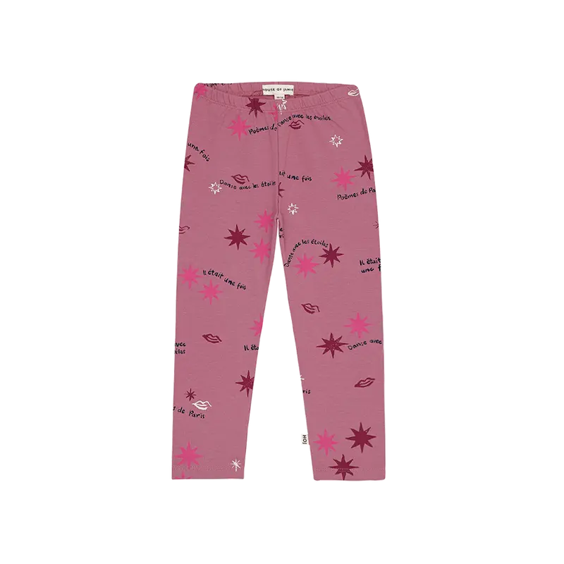 House of Jamie Leggings Vintage Rose Stars & Kisses