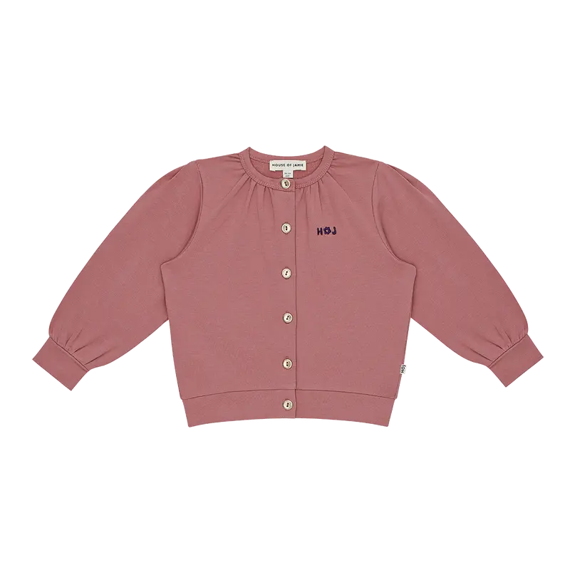 House of Jamie Puff Cardigan Rose