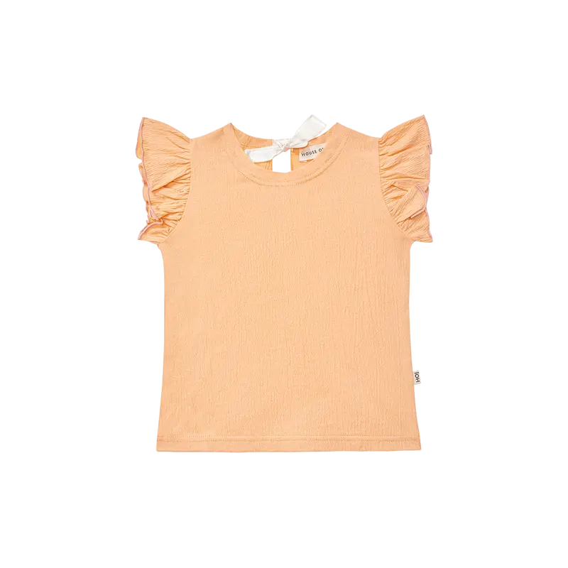 House of Jamie Ruffled Tee Vanilla Apricot