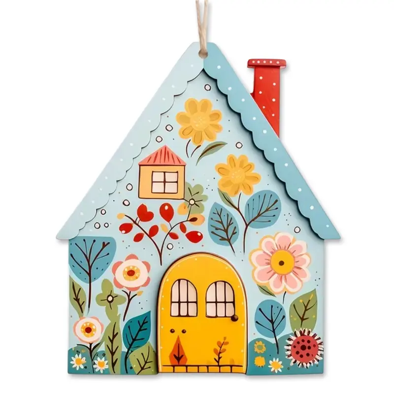 Houten Bloemen Huisje