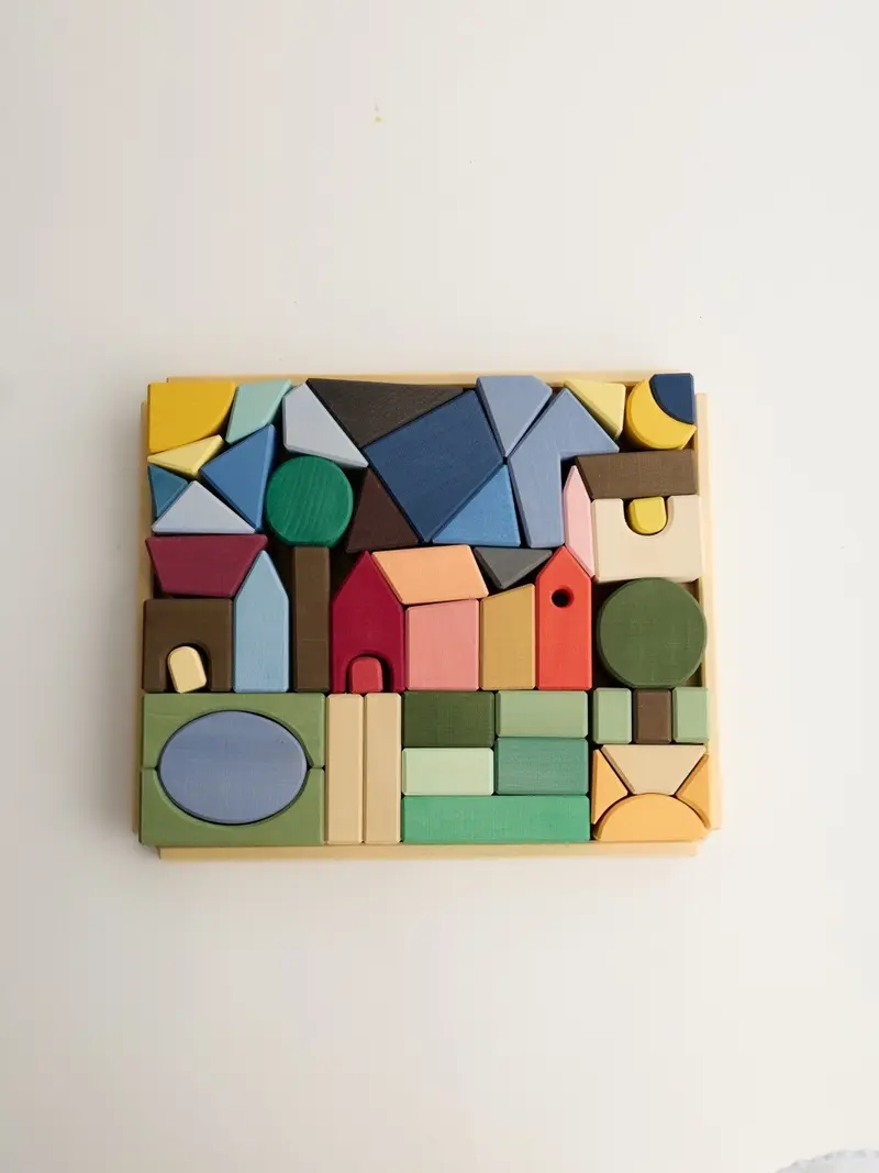 Houten bouwblokken – Countryside – Open-ended play – Raduga Grëz