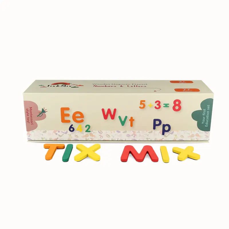 Houten Magnetische Nummers en Letters | Tix & Mix