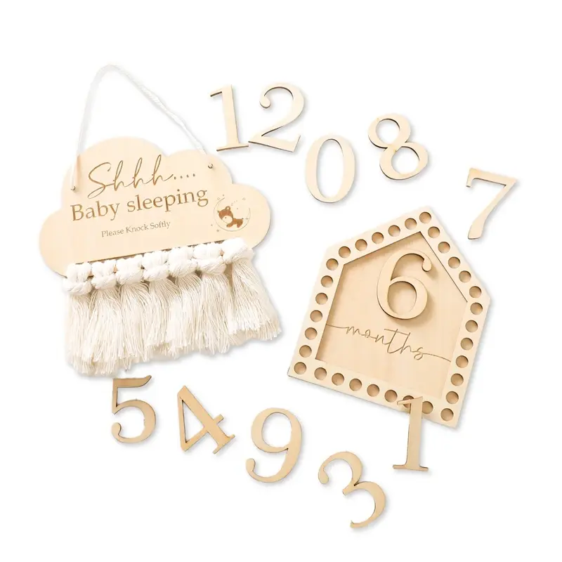 Houten Milestone Set