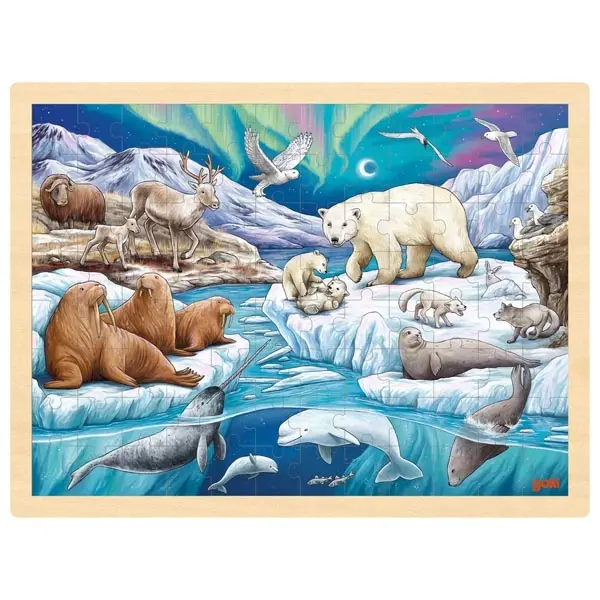 Houten Puzzel Noordpool Dieren | Goki