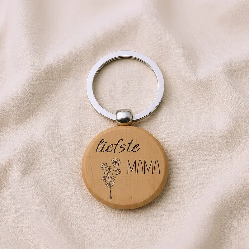 Houten sleutelhanger met naam | de liefste