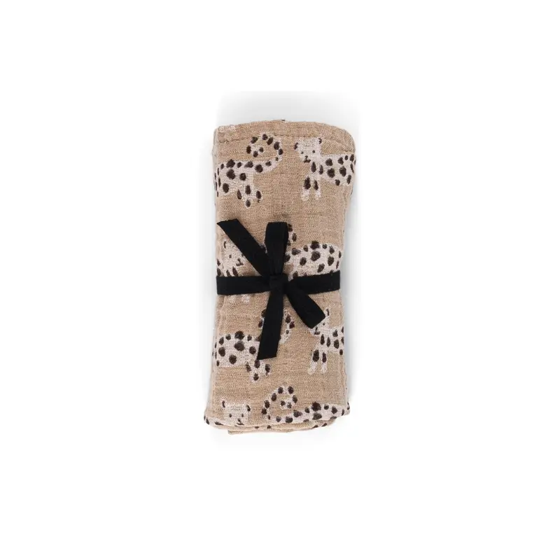 Hydrofiele doek Bianca - Baby Leopard print - Luipaardjes - Mousseline katoen - Rose in April