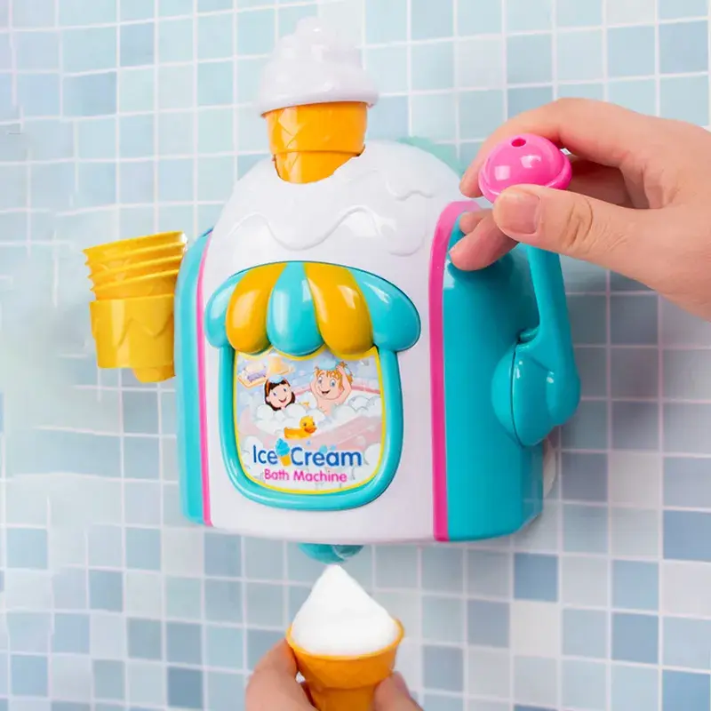Ice Cream Bath Toy - Badeleketøy med såpepumpe - lag is av badeskum