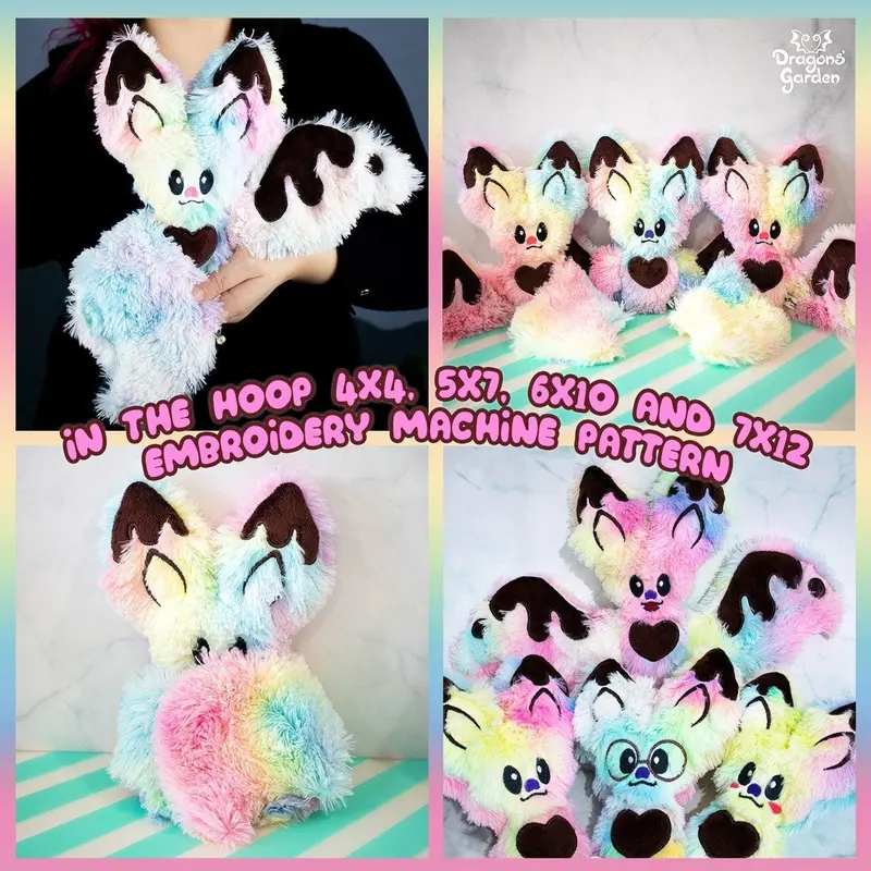 ITH Chocolate Bats Plushies Embroidery Pattern