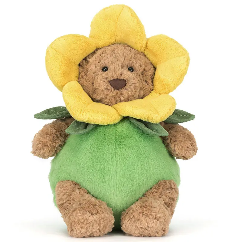 Jellycat knuffel Bartholomew Bear Daffodil Outfit